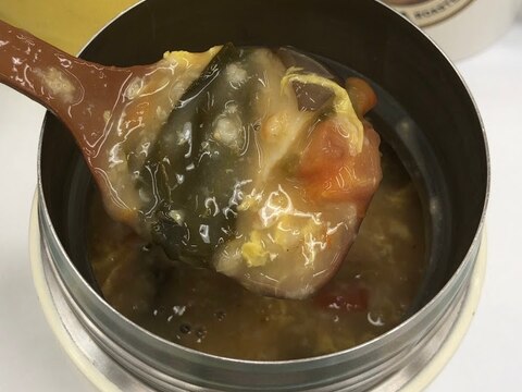 ほうれん草とトマトのコンソメ　オートミール